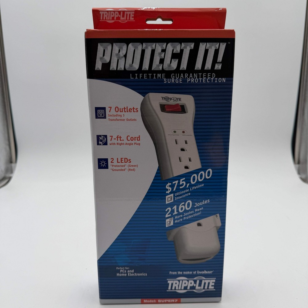 Trip-Lite Super 7 Surge Protector White