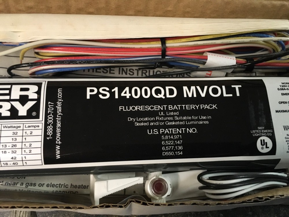 Power Sentry PS1400QD MVOLT SD Emergency Ballast w/Battery Control Module (KB)