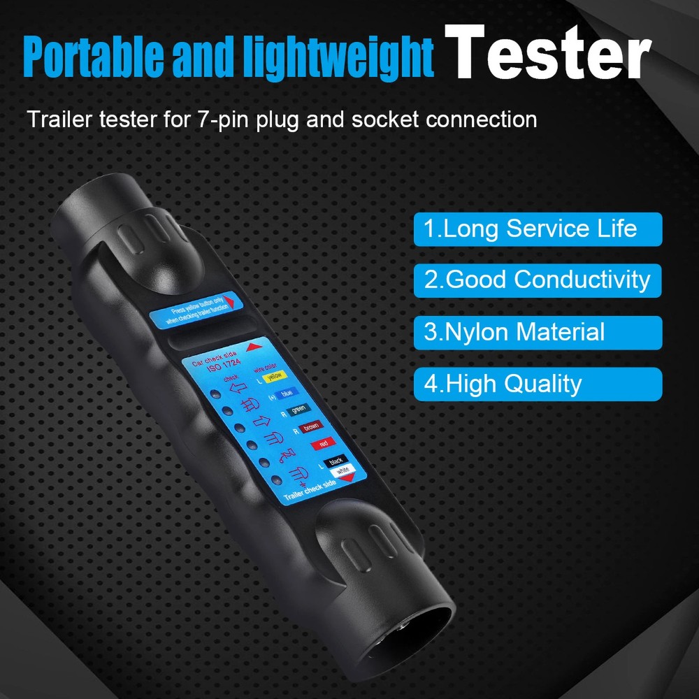 Trailer Socket Tester Towbar Plug Socket Diagnostic Tool 7/13 Pin Caravan Towing