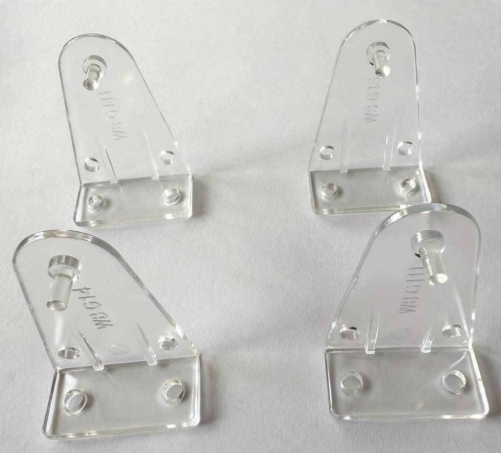 4 Clear Plastic Hold Down Clips for High Profile Window Blinds Easy Install