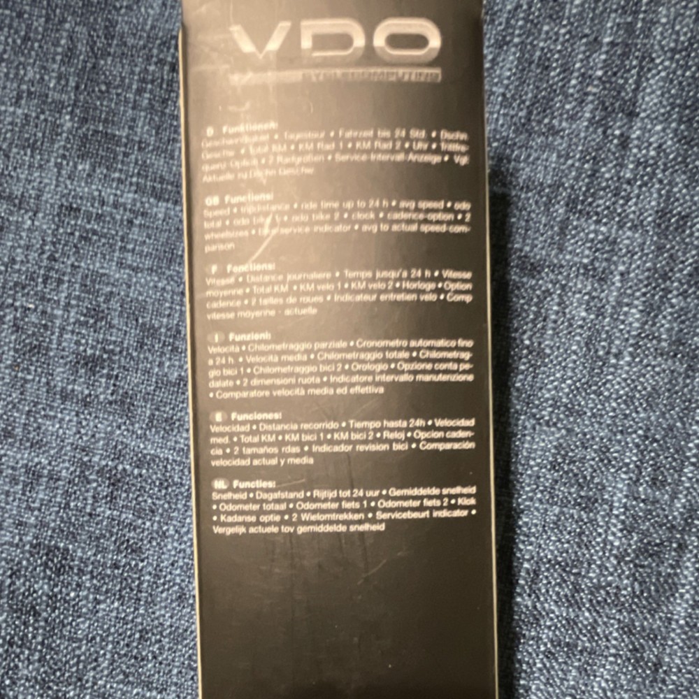 VDO C1DS Wireless Cadence Ready Water Resistant Bike Computer Black Silver