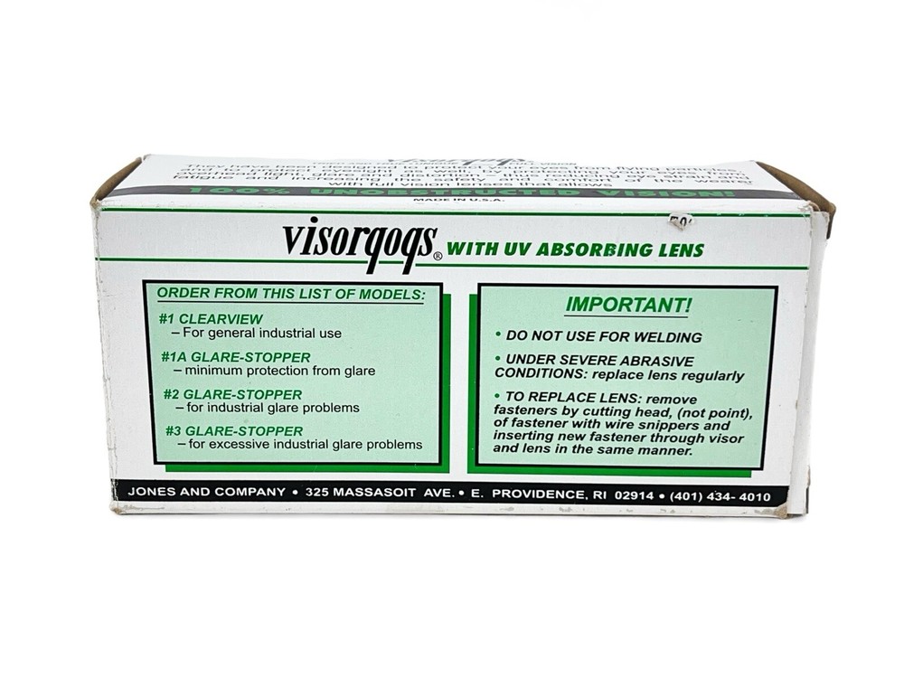 Vintage Visorgogs green Safety Glasses w Adjustable Strap