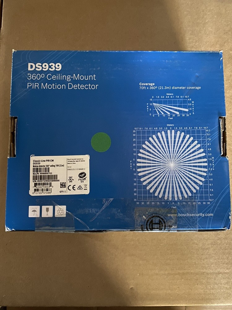 BOSCH DS939 360 DEGREE CEILING MOUNT PIR MOTION DETECTOR