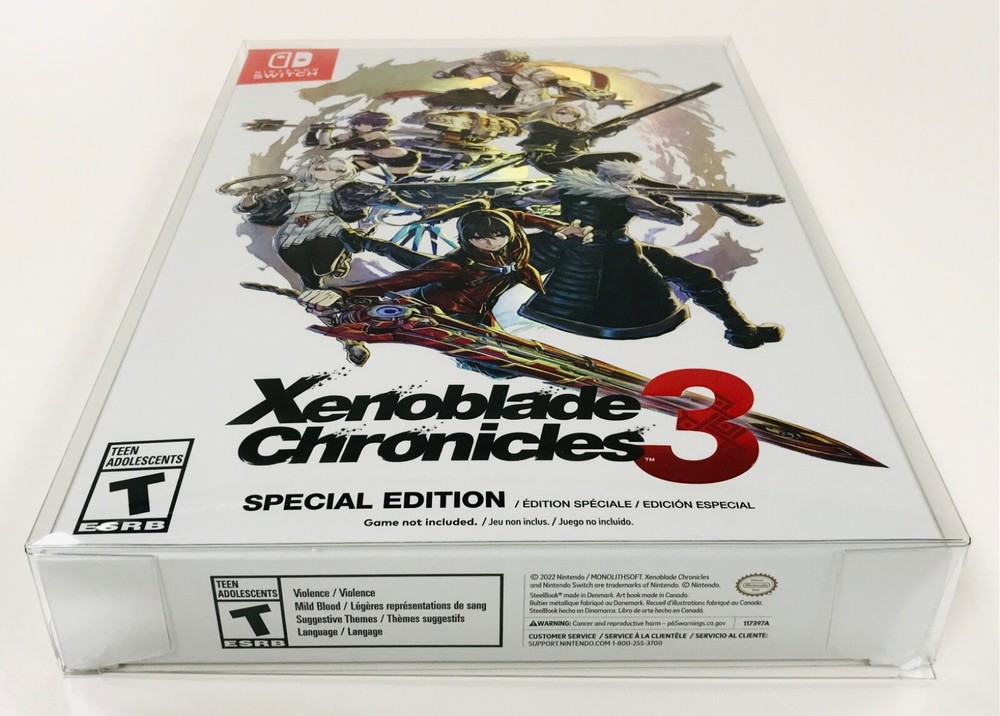 1 Clear Box Protector For XENOBLADE CHRONICLES 3 Special Edition Nintendo Switch