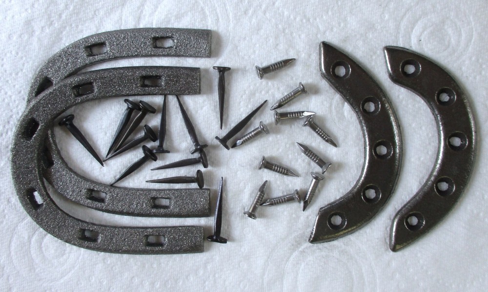 British Army:"AMMO BOOT HEEL & TOE PLATES"(With Fixing Nails/Screws, Sizes 9-10)