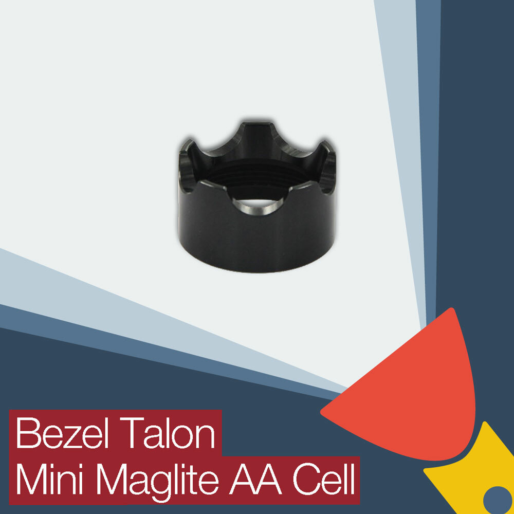Crenellated Strike Bezel Talon Face Cap Mini Maglite AA Cell Flashlight