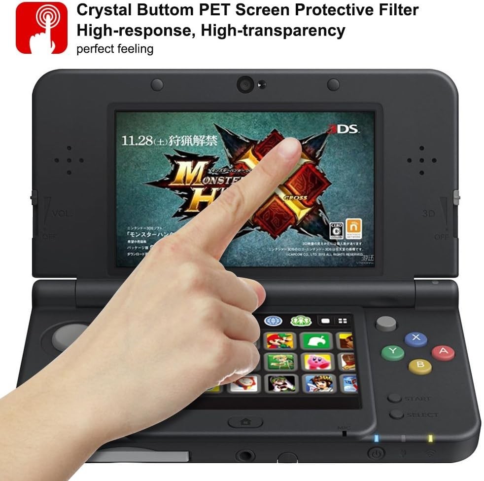AFUNTA Screen Protector Compatible with Nintendo New 3DS, 2 Pack (4 Pcs) Tempere