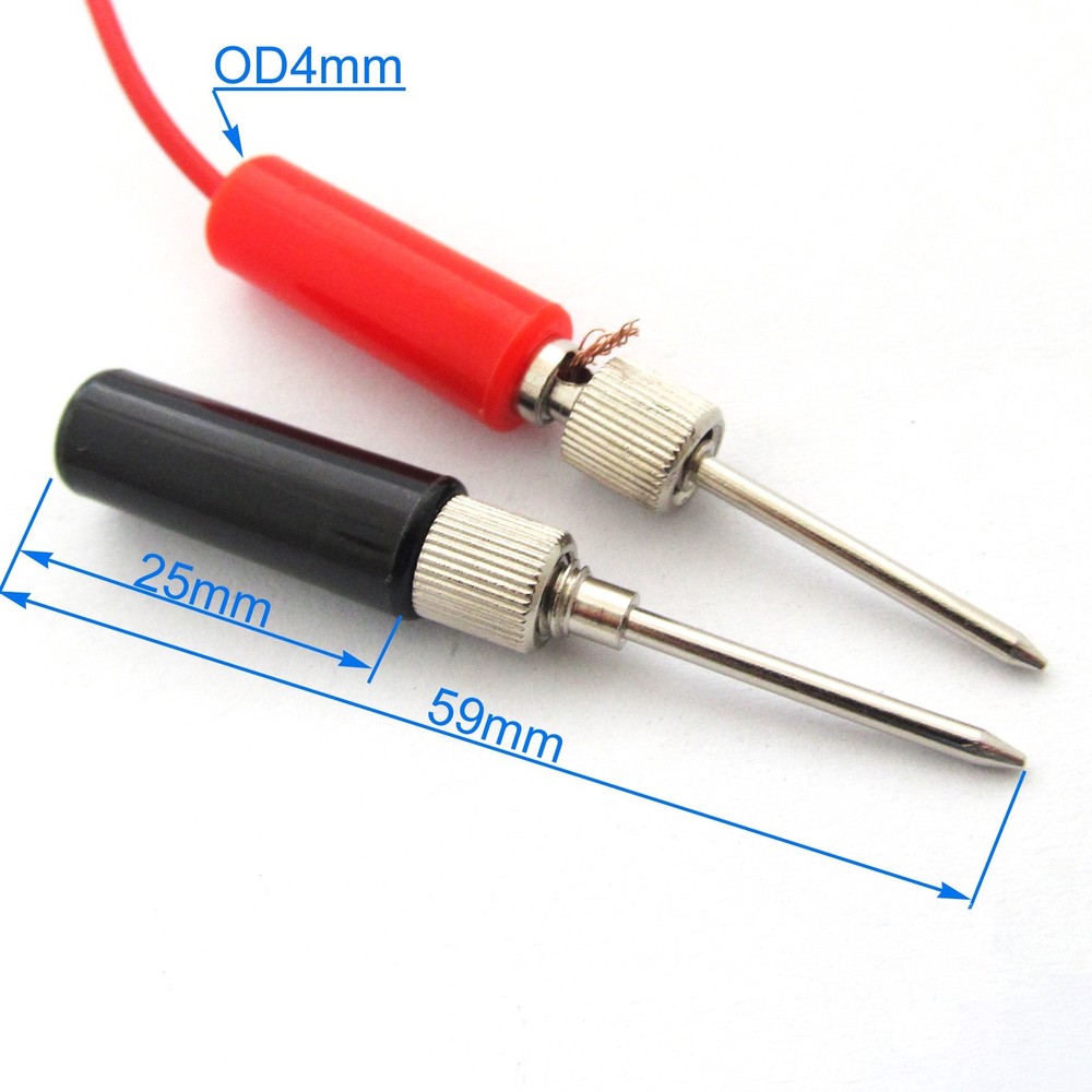 4Pcs DIY Multimeter Test Probe Short Handle No Solder Assembly Without Cable