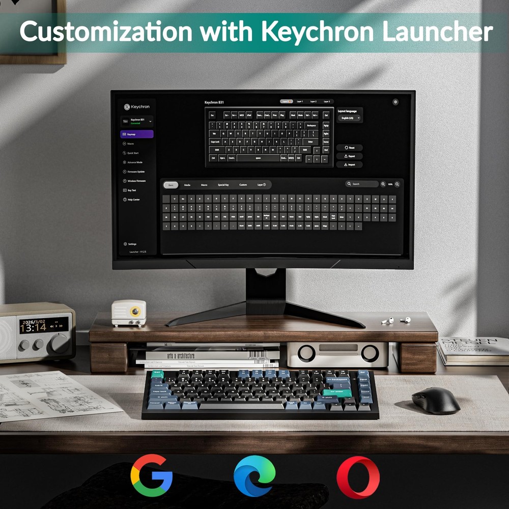 B31 Wireless Silent Keyboard, 75% Layout Quiet Typing Custom Programmable, 2....