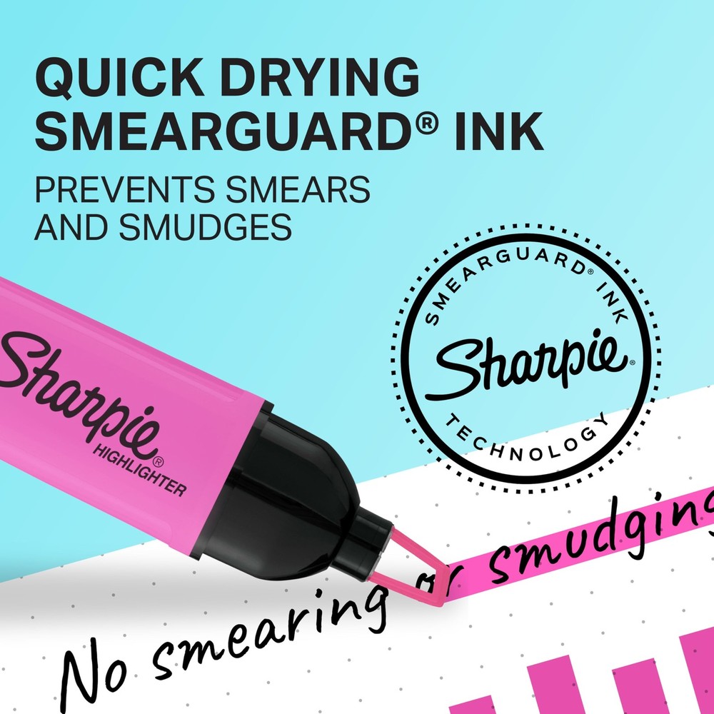 Sharpie Clear View Highlighter Chisel 8 Count (Pack of 1), Assorted Colors