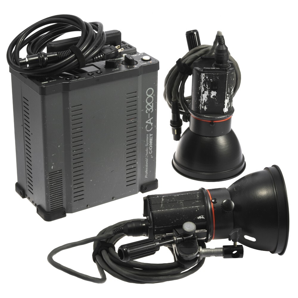 COMET CA-3200 + CA32H LAMP HEAD FLASH STROBE GENERATOR POWER PACK 100-110VOLT #3