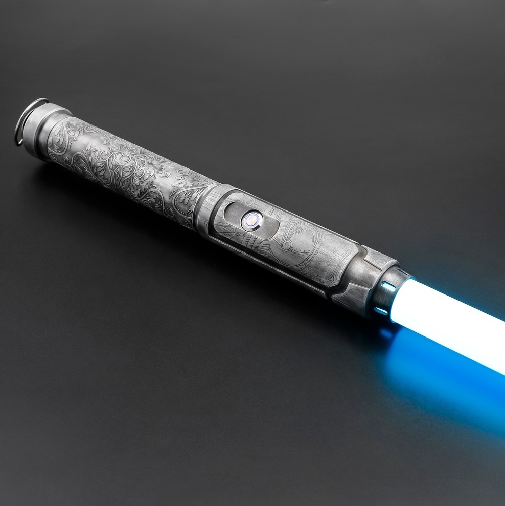 E29 Silver Weathered Proffie Lightsaber Smooth Swing Programmable with SD Card