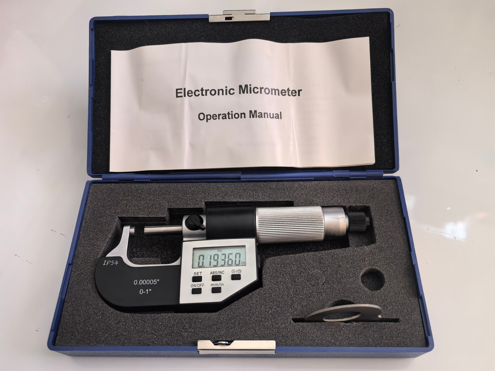 mhc, ELECTRONIC MICROMETER, 0-1" x 0.00005" / 0-25mm, IP54, BALL ANVIL #600-7721