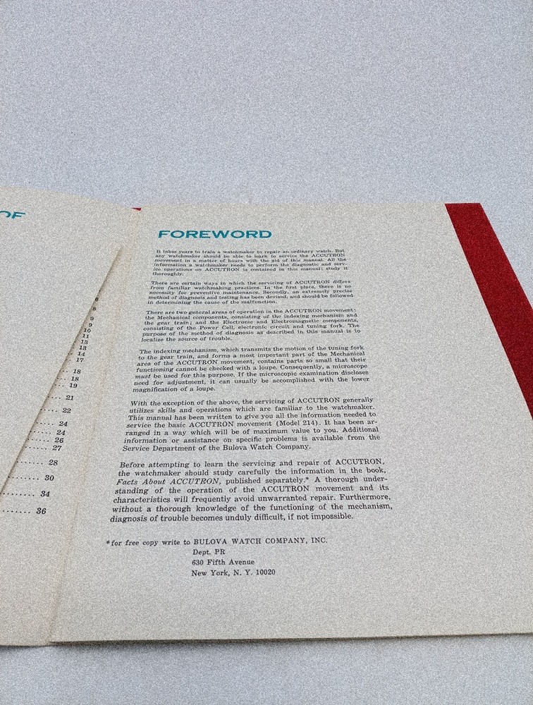 Accutron Service Manual