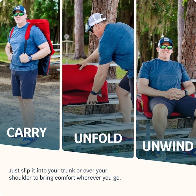 ALPCOUR 25X17 POLYESTER HEATED BLEACHER SEAT - RED