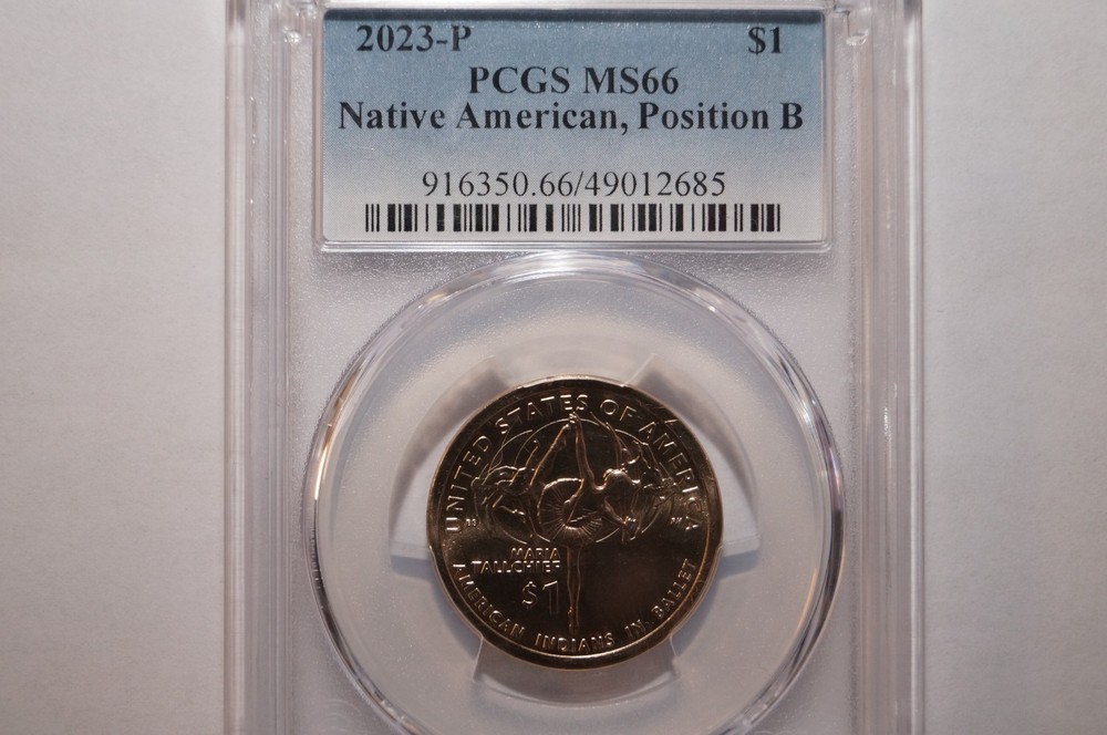 2023-P NATIVE AMERICAN DOLLAR POSITION B GRADED PCGS MS66