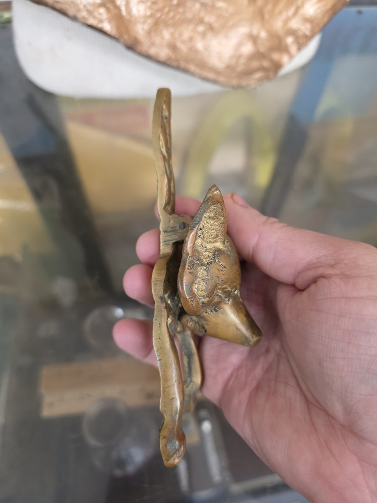 FOX Brass Door Knocker 6"