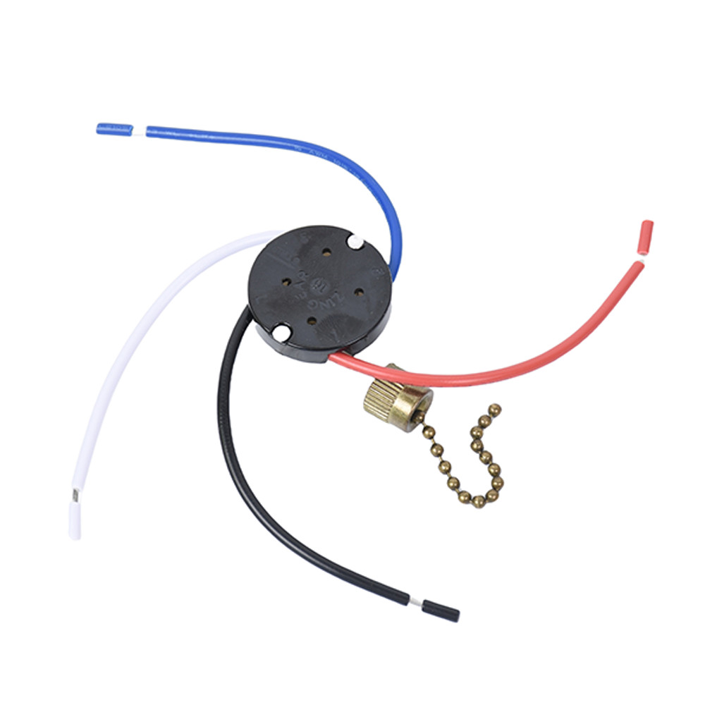 ZE-208S 3 Speed 4 Wire Ceiling Fan Pull Chain Switch 6A 125VAC Bronze US