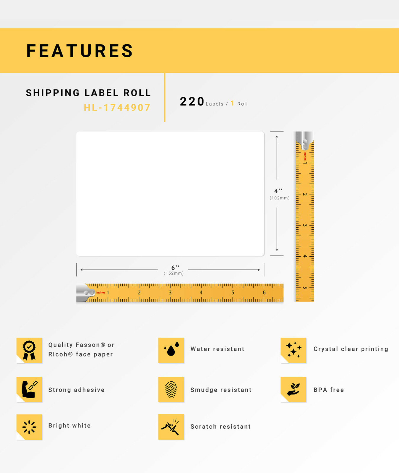 DYMO LW 1744907 4XL 4x6 4"x6" - (1) to (80) Rolls Shipping Labels - FREE SHIP !