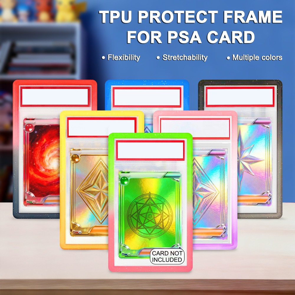 5-30X Gradient PSA Graded Card Slab Bumper Guard Protector Skin TPU - Stackable