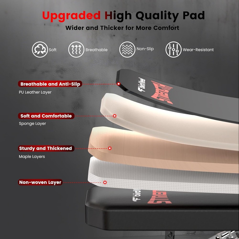 Adjustable Foldable Weight Bench for Home Gym Strength Training Workout Bench