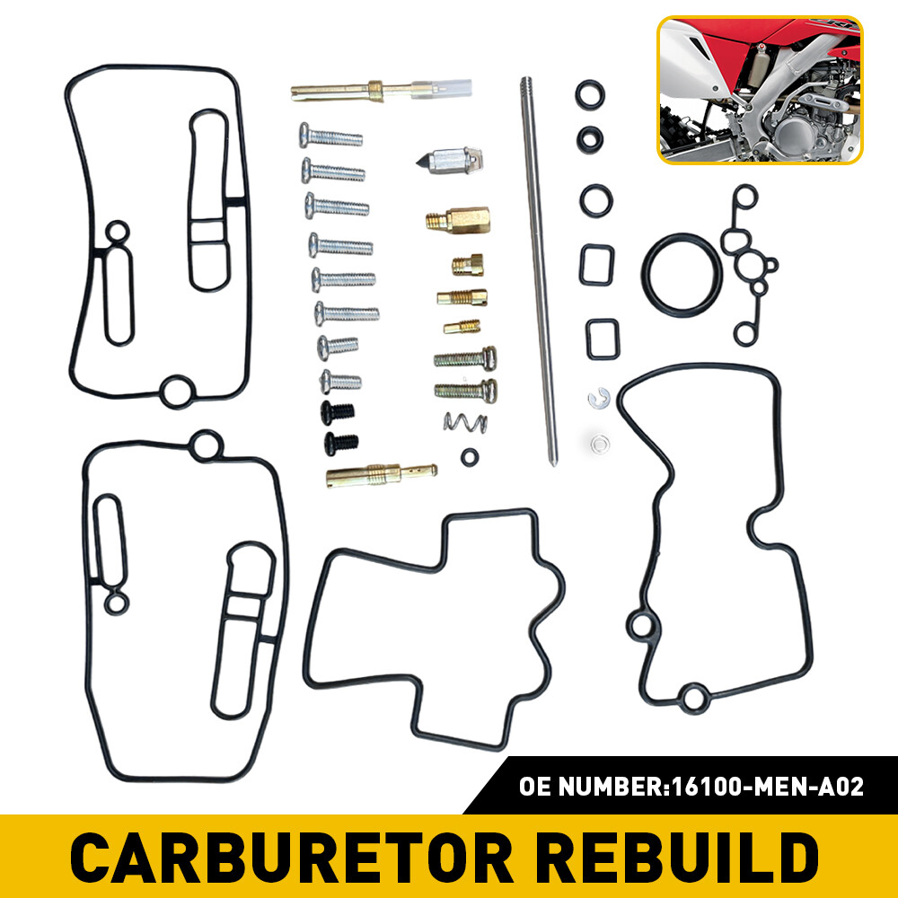 New For Honda CRF450R 2002-2008 Carburetor Rebuild kit Carb Jets Needle 02-08 US