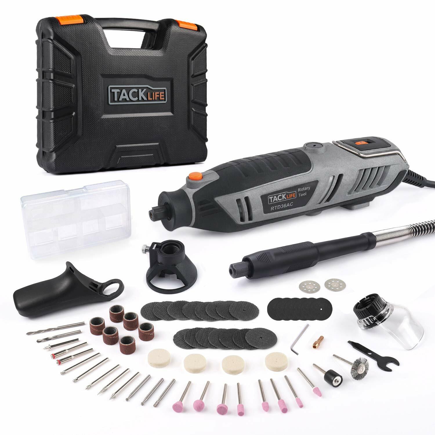 Rotary Tool Kit 1.8 Amp, Variable Speed with Upgraded Flex Shaft, 63 Accessories