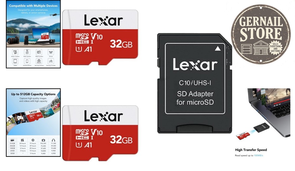 32GB Micro SD Card Set - Versatile High-Speed Storage for All Devices
