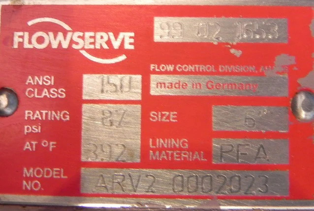 Flowserve Check Valve ARV2 0002023 5"