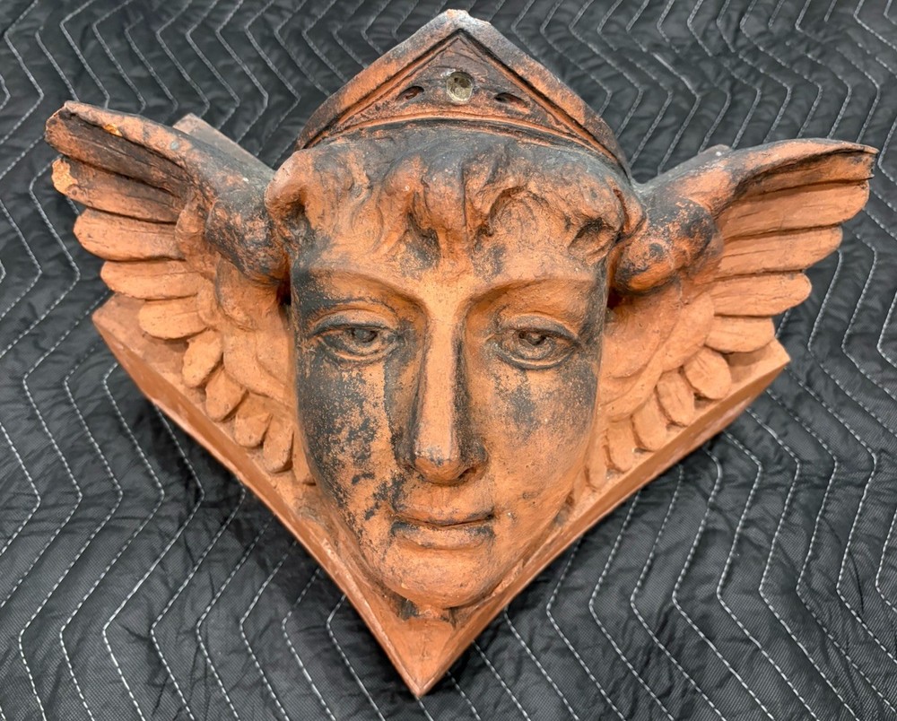 Architectural Salvage Terra Cotta Figural Keystone