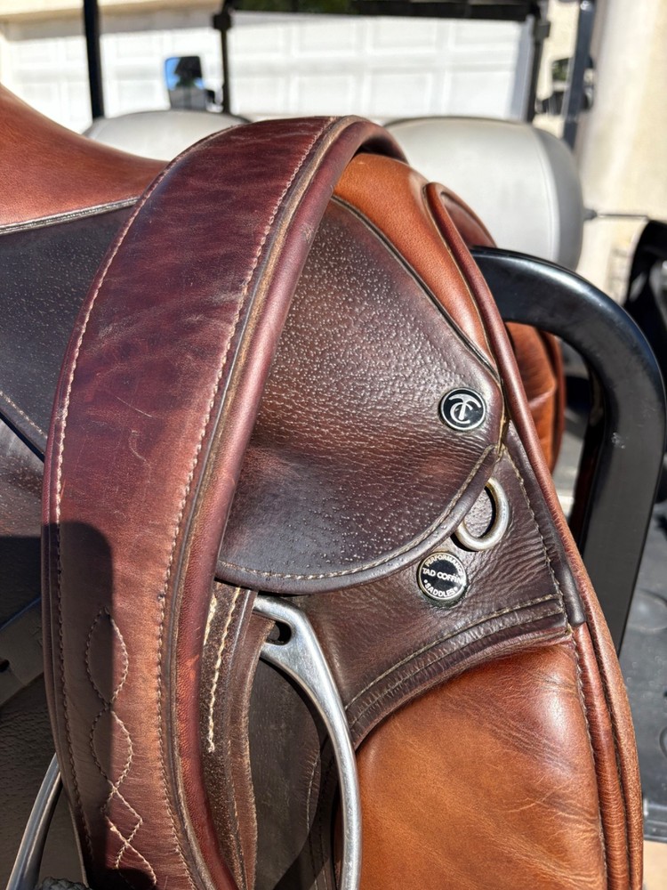 TAD COFFIN SMART-RIDE PERFORMANCE SADDLE WITH FORWARD FLAPS SIZE 16