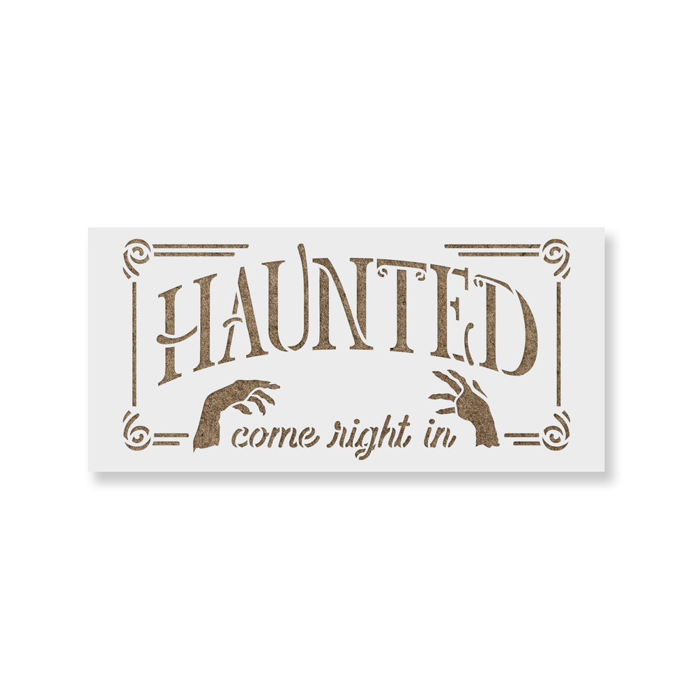 Haunted Stencil - Durable & Reusable Mylar Stencils