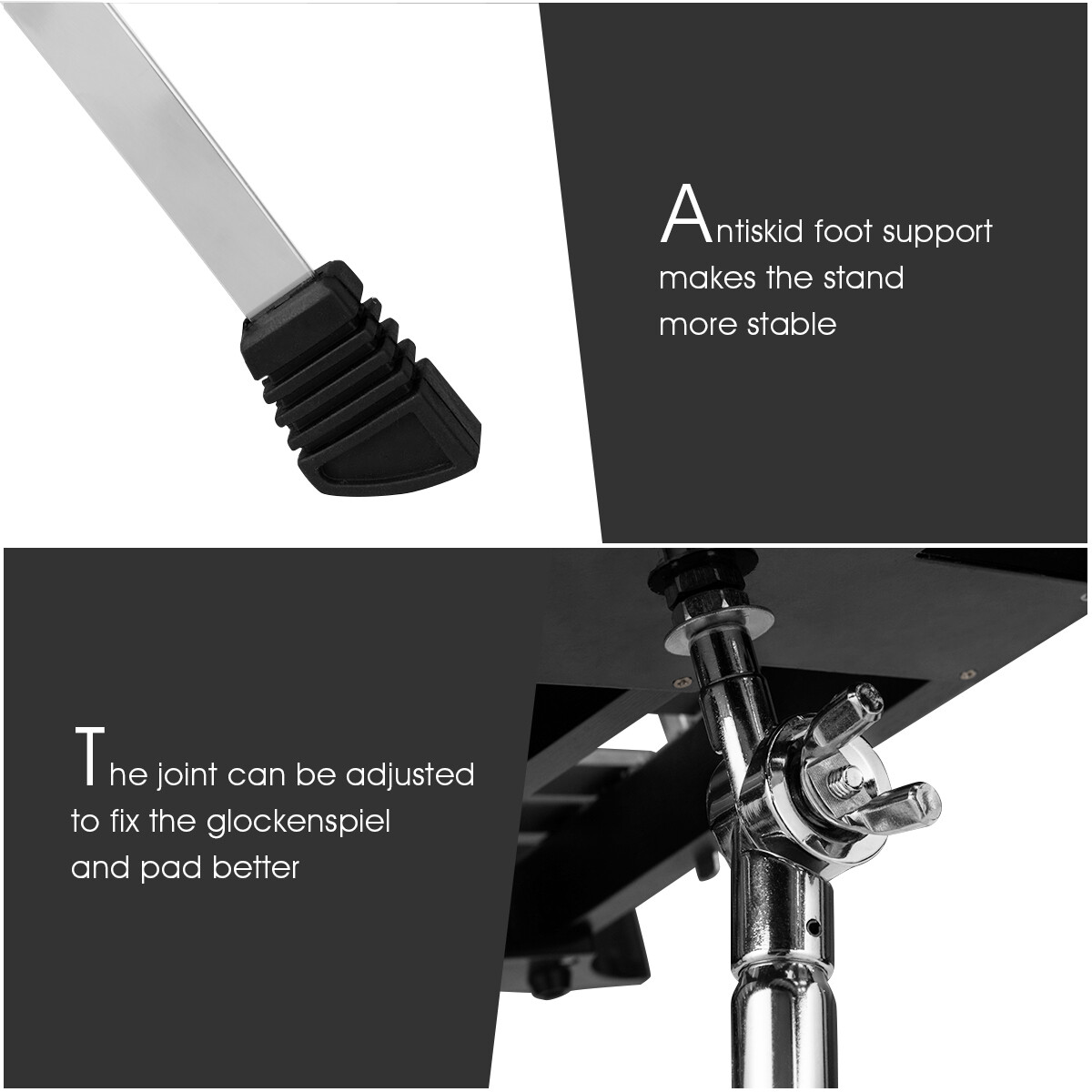 Sonart 30 Notes Percussion Glockenspiel Bell Kit w/ Mallets Sticks Stand Gift