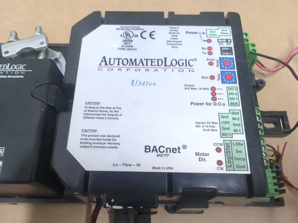Automated Logic U341V+ BACnet MS/TP Controller - NG D1F