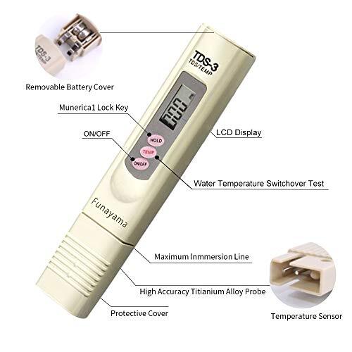 Professional Water Meter Testing Kit for Drinking Water - TDS, EC & Temp Meter