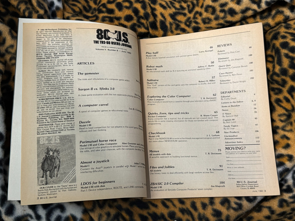 80 US the TRS-80 Users Journal June 1982