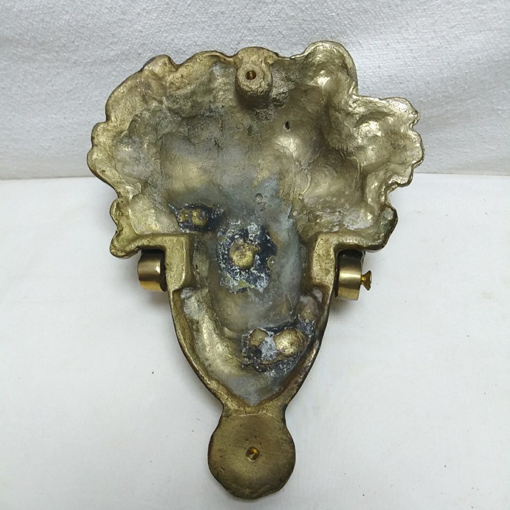 Vintage Solid Brass Large 6.75" Neo-Classical Apollo Door Knocker 2lb 10oz