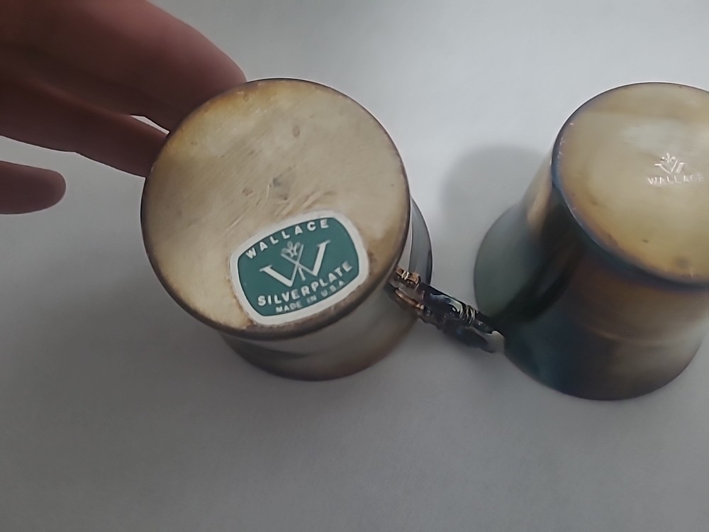 Wallace Silverplate Set Of 2 Cups With Handle