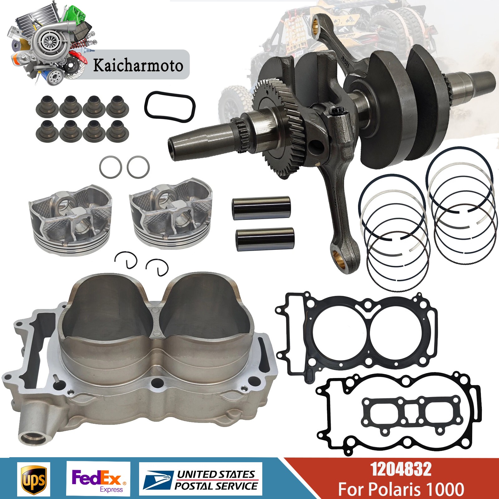 New Crankshaft Cylinder Rebuild Kit For Polaris 1000 RZR XP 14-18 3022594 US