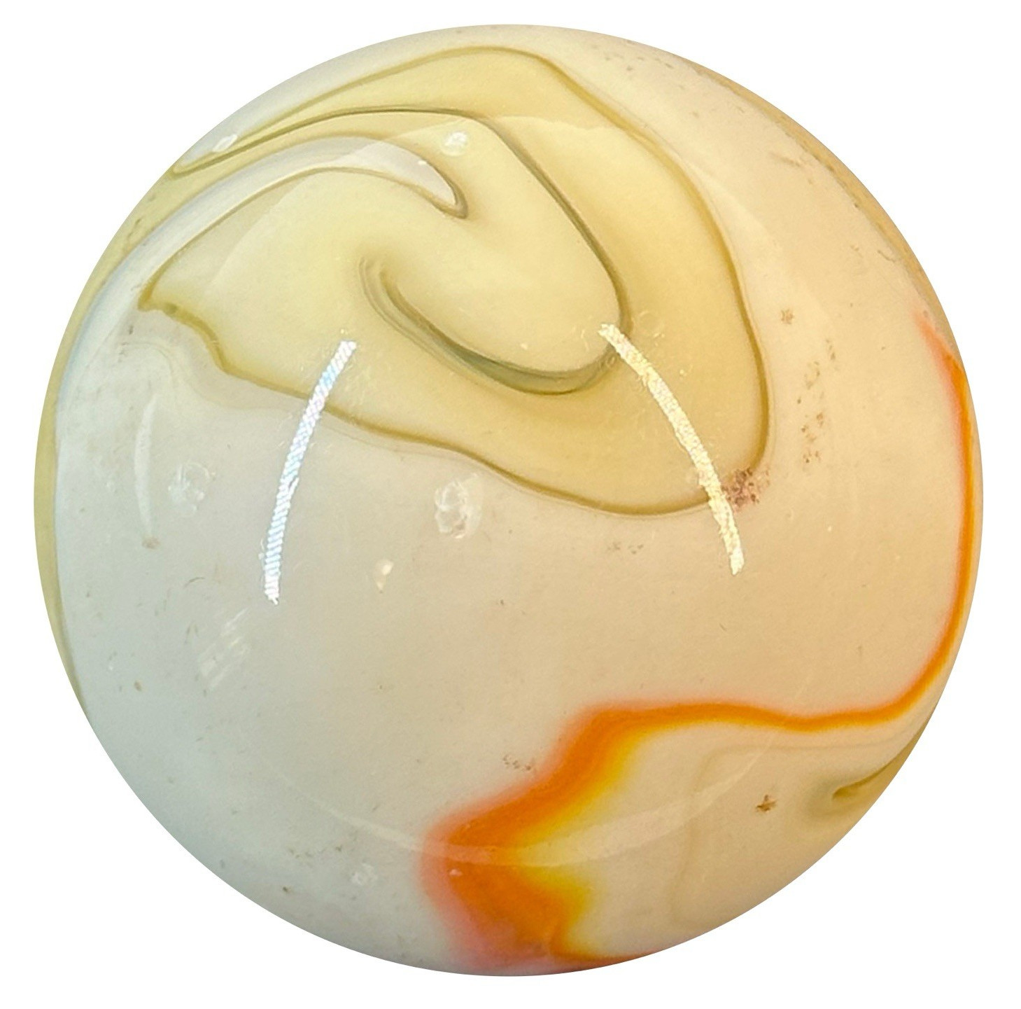 Toe Breaker 50mm (2") MORIARTY Brown/Orange Swirl Marbles glass Toebreaker HUGE