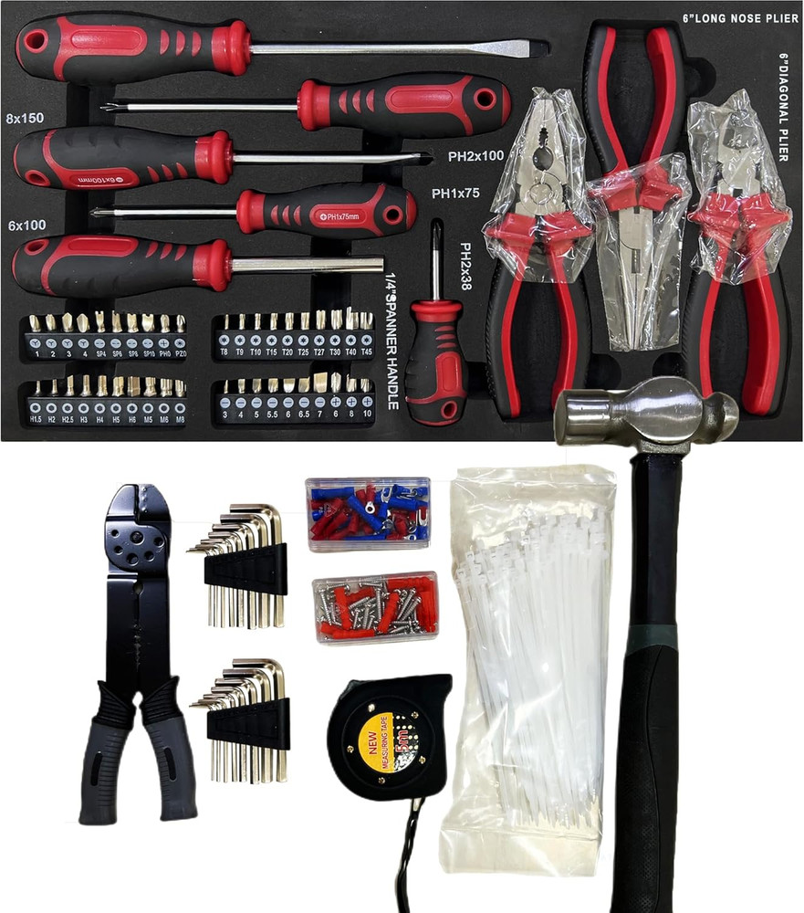 Campfun 439PCS Tool Set, Mechanic Tool Set for Home, Tool Box Set 4-Tier Socket