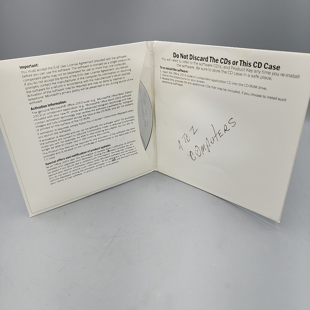 Microsoft OneNote 2003 OEM - One Note - Software with Key Opened