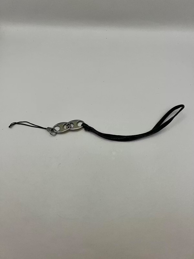 Gucci Smartphone strap Leather Black USED E1218-4
