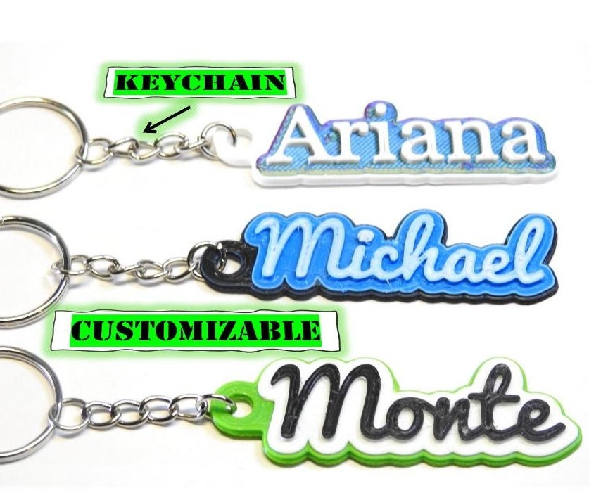 Custom 3d printed keychains