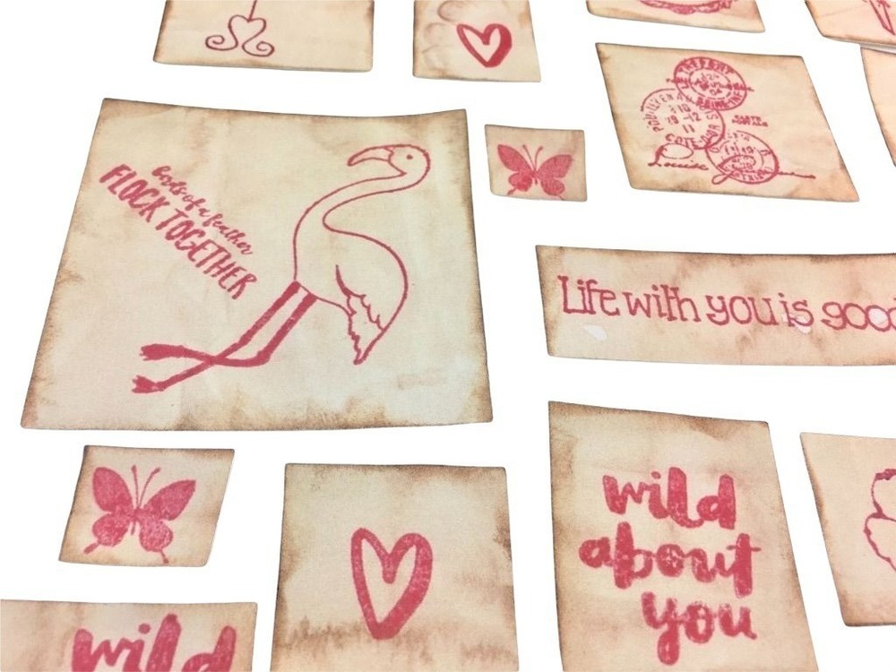 Junk Journal Romance Theme Ephemera Rustic Die Cuts Set 30 Pcs u Scrapbooking E