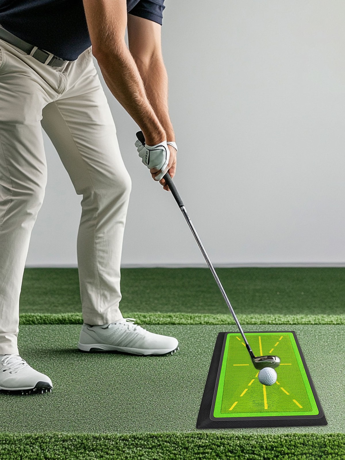 Swing Mat Golf Divot Board for Swing Path Training Indoor Practice Green