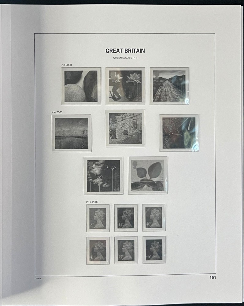 Great Britain Davo Lux Hingeless Album 2000-2002 ZAYIX