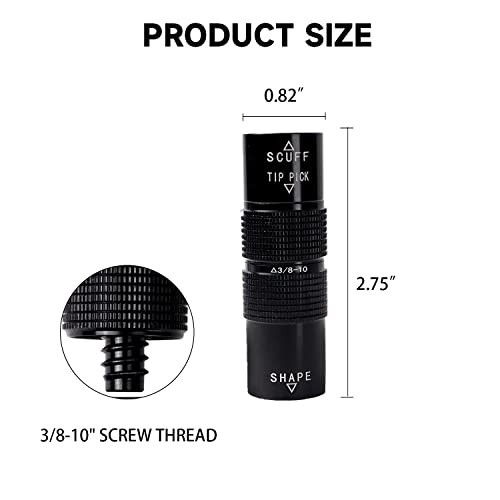 Billiard Pool Cue Tip Tool - Scuffer, Shaper, Aerator & Joint Protector Accessor