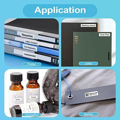 Label Maker Machine with Tape for Bottles&Jars Supvan E10 Mini Thermal Smart