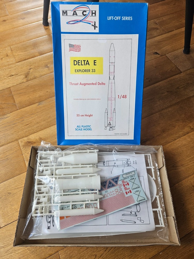 Mach 2 Delta E Explorer 33 1/48 Scale Rocket Model Kit – NASA Thrust Augmented D